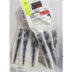 GROUP OF TWO WOOD OWL 3PC 5/8" , 3/4" , 1" BITS