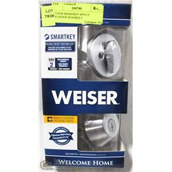 WEISER SMARTKEY SINGLE CYLINDER DEADBOLT.