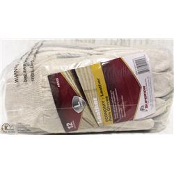 1 DOZEN SZ LARGE LEATHER/FABRIC WORK GLOVES