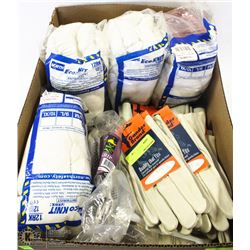 LARGE BOX OF ASSORTED WORK GLOVES