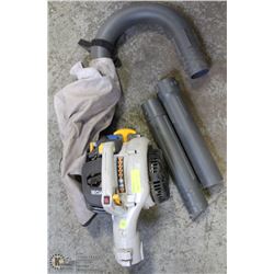 RYOBI 2 CYCLE LEAF BLOWER WITH BAG, STORE RETURNS