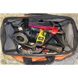RIDGID TOOL BAG WITH TOOLS, INCL GRINDER, PIPE