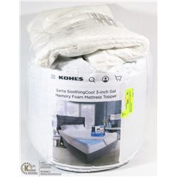 SERTA FULL SIZE,COOL 3" GEL MEMORY FOAM TOPPER