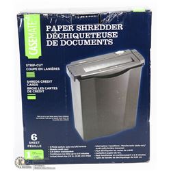 CASEMATE PAPER SHREDDER,CUTS 6 SHEETS AND