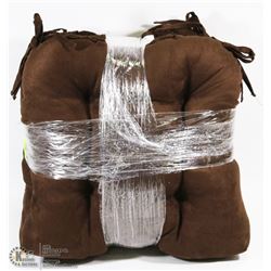 MAINSTAYS SUPER SUEDE CHAIR CUSHIONS & TIES