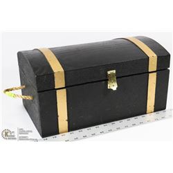 WOOD TREASURE CHEST BOX 16X9X8