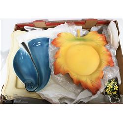 LARGE FLAT W/ROYAL ALBERT FLORA SERIES