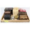 Image 1 : LARGE WOOD TRAY FULL OF KEEPSAKE &