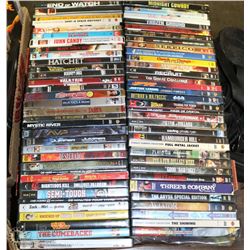 LARGE FLAT WITH OVER 70 DVD MOVIES -