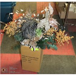 GOLD SILK FLOWER ARRANGEMENT.,