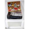 Image 1 : STORAGE BIN /W VCR, ASSORTED REMOTES AND MARDI