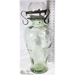 LARGE GLASS VASE & PLANT HOLDER