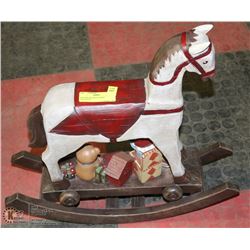 VINTAGE ROCKING HORSE STATUETTE