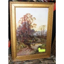 FRAMNED COUNTRY SIDE PRINT. 16X21