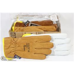 BUNDLE OF 4 NEW THINSULATE LINED LEATHER GLOVES