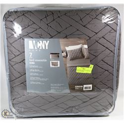 NEW VCNY HOME ,7PC COMFORTER & SHEET SET,KING