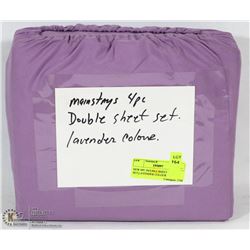 NEW 4PC DOUBLE SHEET SET,LAVENDER COLOUR