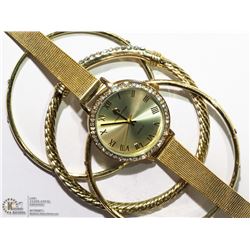 4) ADRIENNE VITTADINI WATER RESISTANT WATCH WITH