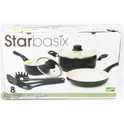 STARBASIX 8PC CERAMIC NON-STICK COOKWARE SET
