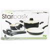Image 1 : STARBASIX 8PC CERAMIC NON-STICK COOKWARE SET