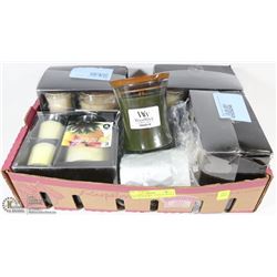 FLAT OF SCENTED CANDLES,4BOXES OF 3 SCENTED &