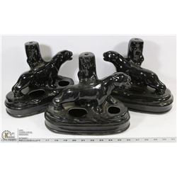 LOT OF THREE 1950'S MID CENTURY MODERN BLACK