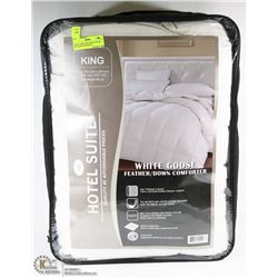 HOTEL SUITE KING WHITE GOOSE FEATHER COMFORTER