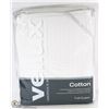 Image 1 : NEW VELLUX 100% COTTON WHITE BLANKET,QUEEN