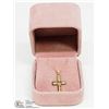 Image 3 : 11) 10KT GOLD CROSS NECKLACE