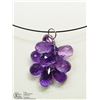 Image 1 : 13)10KT GOLD AMETHYST PENDANT ON HIGH FASHION WIRE