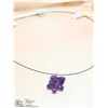Image 3 : 13)10KT GOLD AMETHYST PENDANT ON HIGH FASHION WIRE