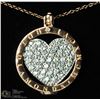 Image 1 : 19) STERLING SILVER PENDANT & CHAIN W/ CRYSTALS