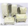 Image 1 : 5PC SHOWHOME IVORY FINISH HOME DECOR SET INCL