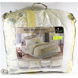 BRITTA 6PC KING BEDDING SET,PAISLEY DESIGN