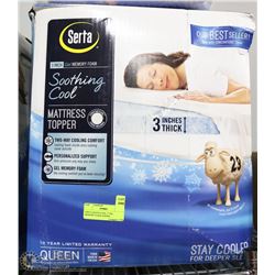 SERTA QUEEN,COOL 3" GEL MEMORY FOAM TOPPER
