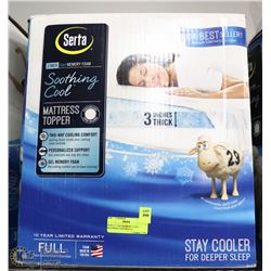 SERTA 3" GEL MEMORY FOAM MATTRESS TOPPER,FULL
