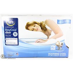 SERTA GEL MEMORY FOAM STAY COOL DUO PILLOW