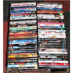FLAT OF APPROX 60 DVDS