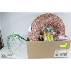 BOX OF NEW EASTER CRAFT DECORATIONS