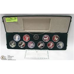1988 OLYMPIC COIN SET CONSISTS OF 10 STERLING