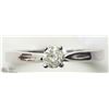 Image 1 : 24) 10KT WHITE GOLD SOLITAIRE DIAMOND RING