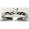 Image 2 : 24) 10KT WHITE GOLD SOLITAIRE DIAMOND RING