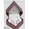 Image 2 : 26) 14KT WHITE GOLD EARRINGS W/6 PINK SAPPHIRES