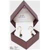 Image 3 : 29) 14KT GOLD SAPPHIRE AND DIAMOND EARRINGS