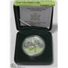 Image 1 : 2003 RCM 1OZ FINE SILVER MAPLE LEAF COLOURED COIN.