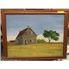 Image 1 : "THE OL' HOMESTEAD" OIL ON CANVASE IN WOOD FRAME