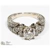 Image 2 : LADIES 14K WHITE GOLD DIAMOND RING, SI-2 ROUND
