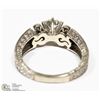 Image 4 : LADIES 14K WHITE GOLD DIAMOND RING, SI-2 ROUND