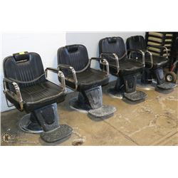 GROUP OF 4 BARBER CHAIRS