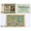 Image 1 : 3 WWI GERMAN BANK NOTES - 1923 100000 MARK, 1919